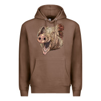 Chestnut american yorkshire pig face Premium Hoodie - LillyAllenDesigns