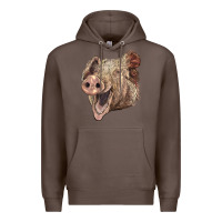 Coffee american yorkshire pig face Premium Hoodie - LillyAllenDesigns