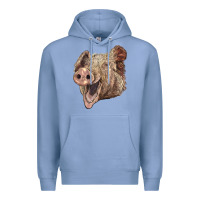 Colony Blue american yorkshire pig face Premium Hoodie - LillyAllenDesigns