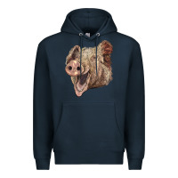 Navy american yorkshire pig face Premium Hoodie - LillyAllenDesigns