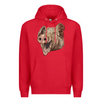Red american yorkshire pig face Premium Hoodie - LillyAllenDesigns