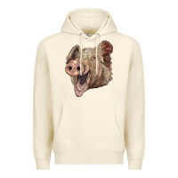 Sandshell american yorkshire pig face Premium Hoodie - LillyAllenDesigns