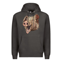 Smoke american yorkshire pig face Premium Hoodie - LillyAllenDesigns