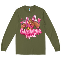 Army Green galentine squad afro girl sneakers Long Sleeve Tee - RanaPortraitStore
