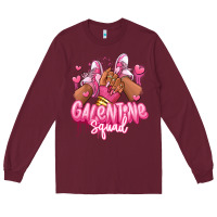 Burgundy galentine squad afro girl sneakers Long Sleeve Tee - RanaPortraitStore