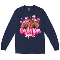 Navy galentine squad afro girl sneakers Long Sleeve Tee - RanaPortraitStore