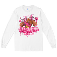White galentine squad afro girl sneakers Long Sleeve Tee - RanaPortraitStore
