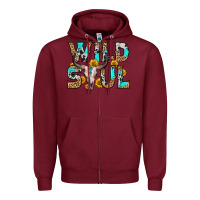 Burgundy wild soul Zipper Hoodie - Zillion Design Studio
