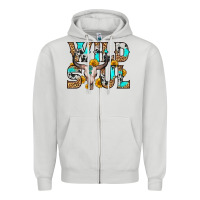 Dove Grey wild soul Zipper Hoodie - Zillion Design Studio