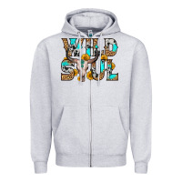 Heather Grey wild soul Zipper Hoodie - Zillion Design Studio