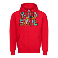 Red wild soul Zipper Hoodie - Zillion Design Studio