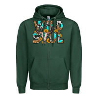 Sports Green wild soul Zipper Hoodie - Zillion Design Studio