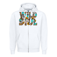 White wild soul Zipper Hoodie - Zillion Design Studio