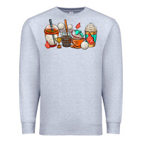 Heather Grey volleyball coffee cups Premium Sweatshirt - AdoDesignShop