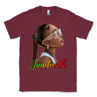Burgundy juneteenth black woman Classic Tee - texasbilliewilder