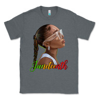 Charcoal Heather juneteenth black woman Classic Tee - texasbilliewilder