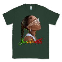 Sports Green juneteenth black woman Classic Tee - texasbilliewilder