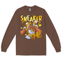 Chestnut yellow sneaker girl afro woman Long Sleeve Tee - RanaPortraitStore