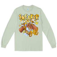 Matcha yellow sneaker girl afro woman Long Sleeve Tee - RanaPortraitStore