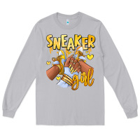 Moon Dust yellow sneaker girl afro woman Long Sleeve Tee - RanaPortraitStore