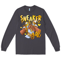 Smoke yellow sneaker girl afro woman Long Sleeve Tee - RanaPortraitStore