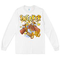 White yellow sneaker girl afro woman Long Sleeve Tee - RanaPortraitStore