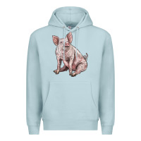 Blue Mist american yorkshire pig Premium Hoodie - LillyAllenDesigns