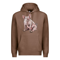 Chestnut american yorkshire pig Premium Hoodie - LillyAllenDesigns