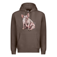Coffee american yorkshire pig Premium Hoodie - LillyAllenDesigns