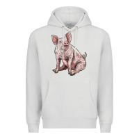 Dove Grey american yorkshire pig Premium Hoodie - LillyAllenDesigns