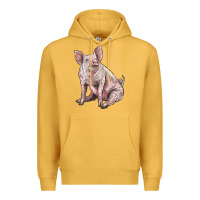 Mustard american yorkshire pig Premium Hoodie - LillyAllenDesigns