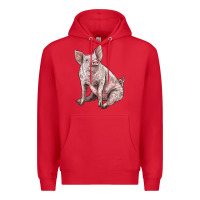 Red american yorkshire pig Premium Hoodie - LillyAllenDesigns