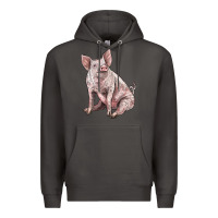 Smoke american yorkshire pig Premium Hoodie - LillyAllenDesigns