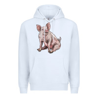 White american yorkshire pig Premium Hoodie - LillyAllenDesigns