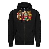 Black school bus driver coffee cups Zipper Hoodie - texasbilliewilder