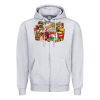 Heather Grey school bus driver coffee cups Zipper Hoodie - texasbilliewilder