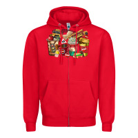 Red school bus driver coffee cups Zipper Hoodie - texasbilliewilder