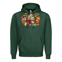 Sports Green school bus driver coffee cups Zipper Hoodie - texasbilliewilder