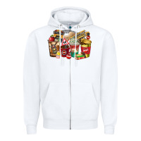 White school bus driver coffee cups Zipper Hoodie - texasbilliewilder