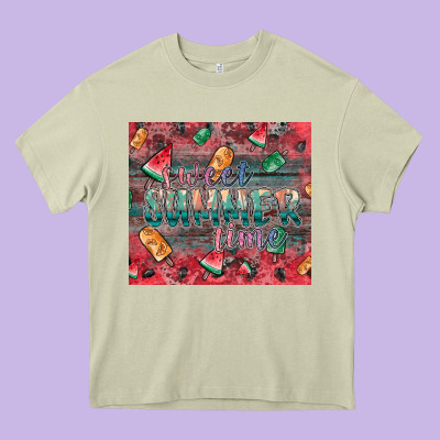 Summer Vibes Heavy Core Tee Designed By Cowhidedigitalart