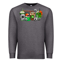 Charcoal Heather soccer coffee cups Premium Sweatshirt - AdoDesignShop