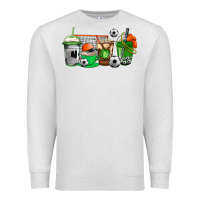 Oatmeal Heather soccer coffee cups Premium Sweatshirt - AdoDesignShop