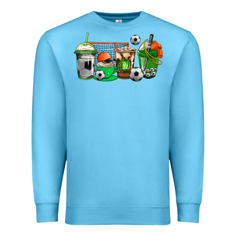 Soccer Coffee Cups Premium Sweatshirt by AdoDesignShop | Teevron