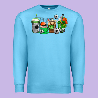 Soccer Coffee Cups Premium Sweatshirt Designed By Adodesignshop