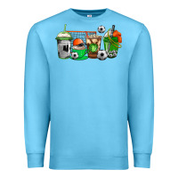 Ocean Blue soccer coffee cups Premium Sweatshirt - AdoDesignShop