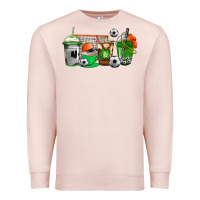 Pale Pink soccer coffee cups Premium Sweatshirt - AdoDesignShop