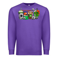 Purple soccer coffee cups Premium Sweatshirt - AdoDesignShop