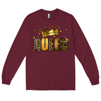 Burgundy queen glitter Long Sleeve Tee - RanaPortraitStore