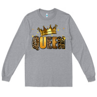 Heather Grey queen glitter Long Sleeve Tee - RanaPortraitStore