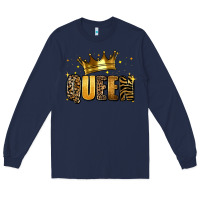 Navy queen glitter Long Sleeve Tee - RanaPortraitStore